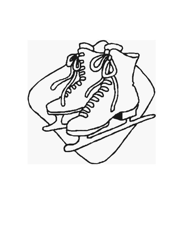 Coloriage patins A  glace